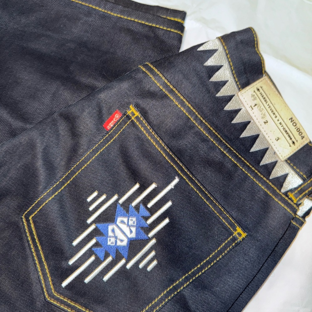 Rare HardlyEver’s x NY:Crew selvedge denim 100% cotton 30x33 NO:004 worn 1x men